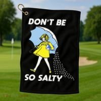 Retro Dont Be So Salty Golf Towel thumb 1