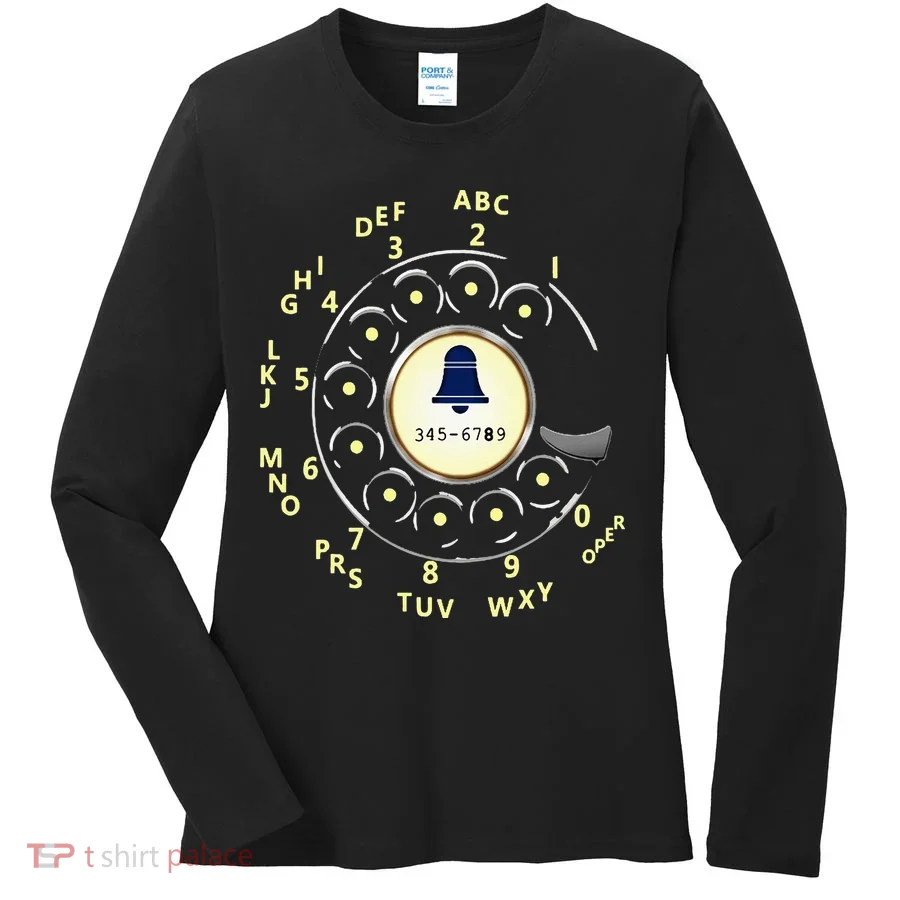 Rotary Dial Classic Phone Women's Long Sleeve Shirt