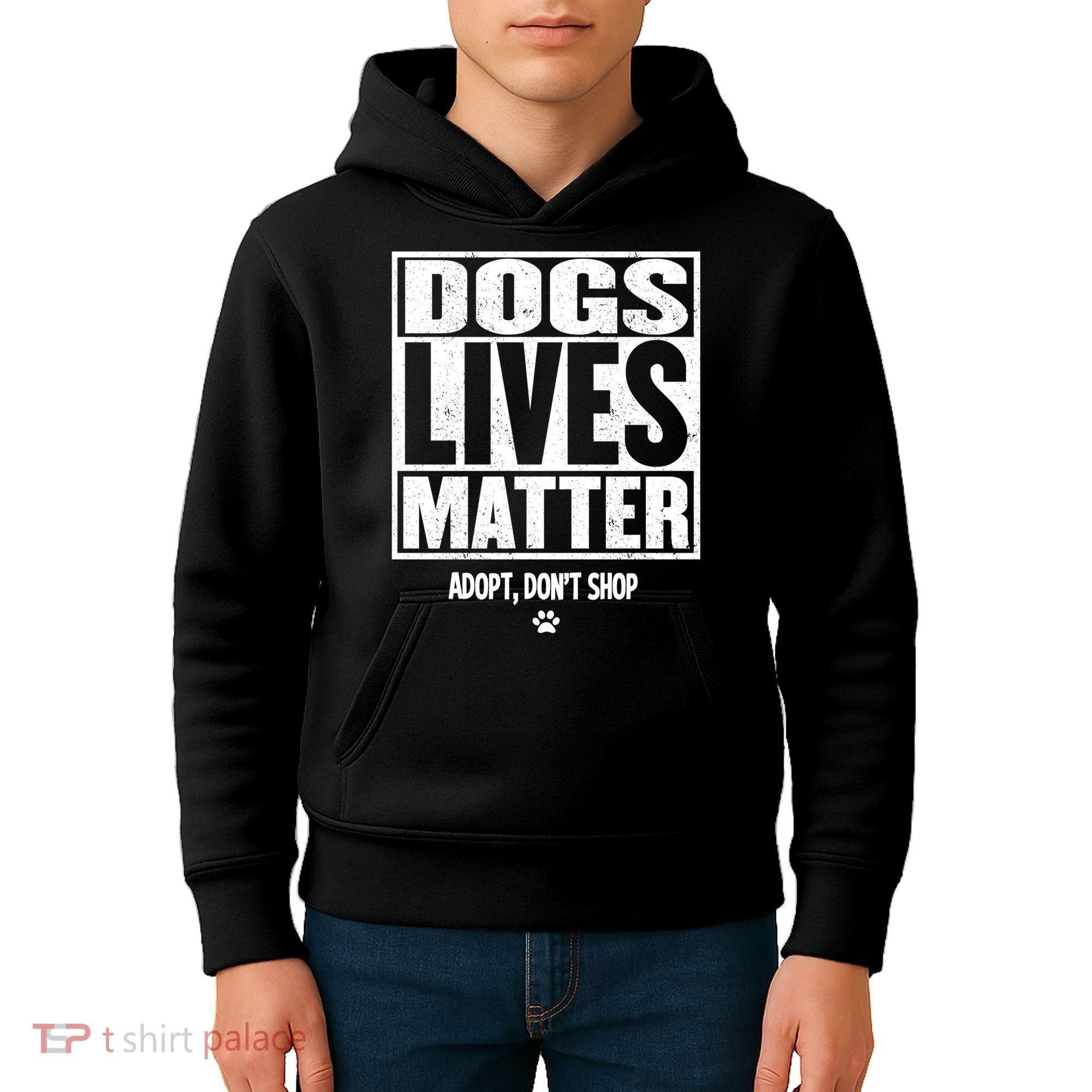 Rescue Dog Cool Gift Mom Dad Dogs Paw Veterinarian Vet Tech Gift Kids Hoodie