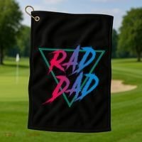 Rad Dad Cute Gift Golf Towel thumb 1
