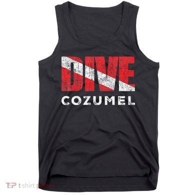 Retro Dive Cozumel Mexico Scuba Diver Vintage Dive Flag Tank Top