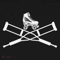 Roller Derby Crutches Roller Skating Funny Accident Women's T-Shirt thumb 6