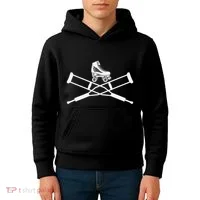 Roller Derby Crutches Roller Skating Funny Accident Kids Hoodie thumb 4