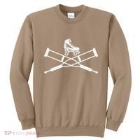 Roller Derby Crutches Roller Skating Funny Accident Sweatshirt thumb 0