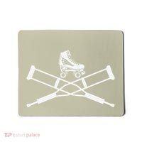 Roller Derby Crutches Roller Skating Funny Accident Mousepad thumb 0