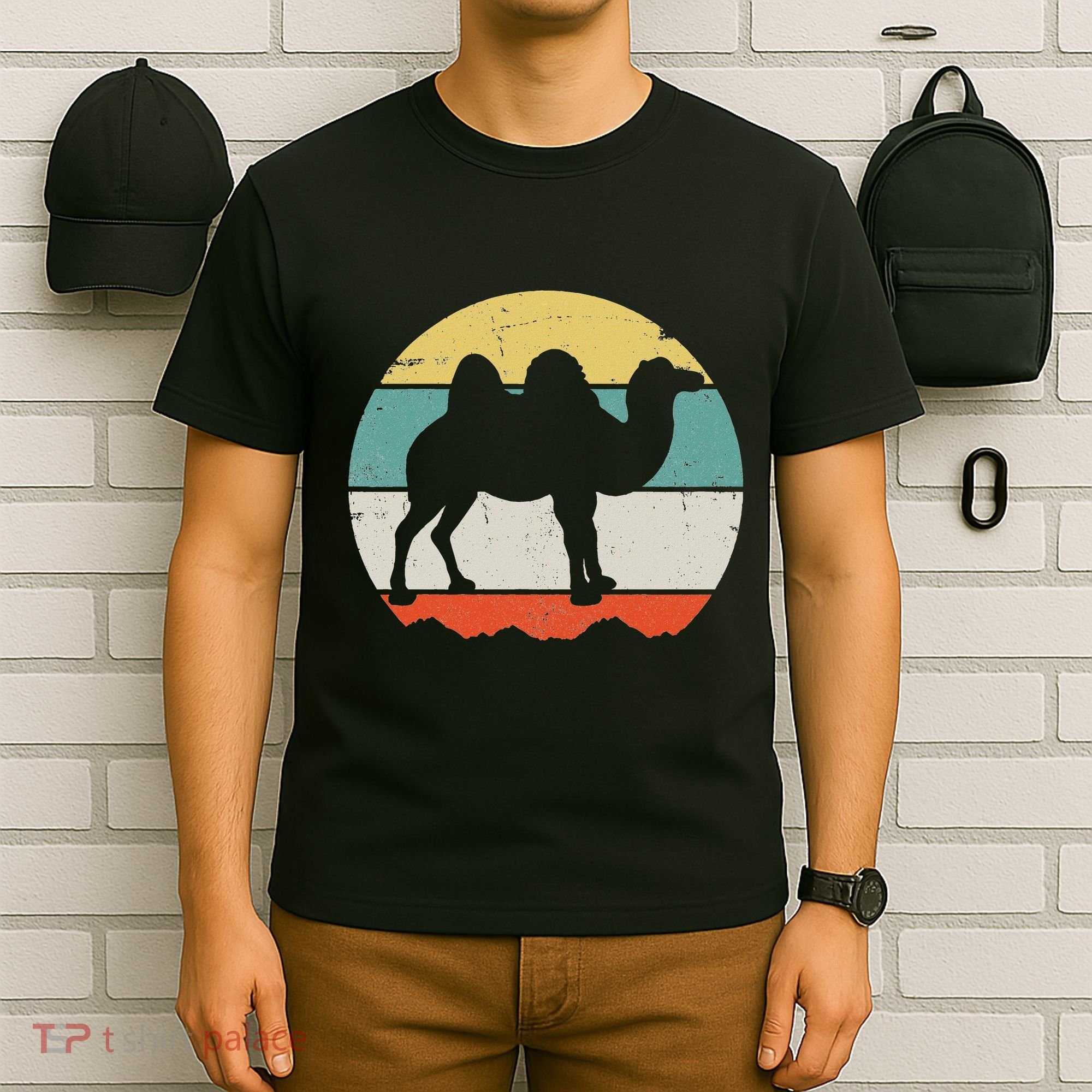 Retro Desert Camel Graphic Vintage Adventure T-Shirt