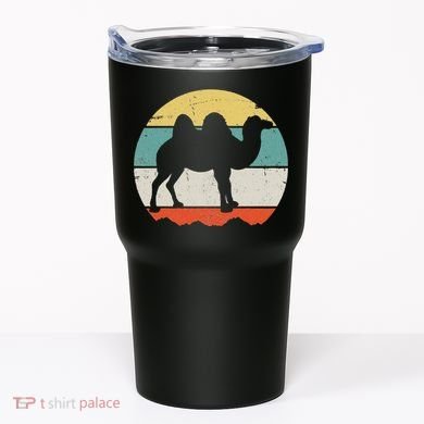 Retro Desert Camel Graphic Vintage Adventure Tumbler