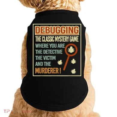 Retro Debugging Computer Science Programmers Coding Doggie Tank