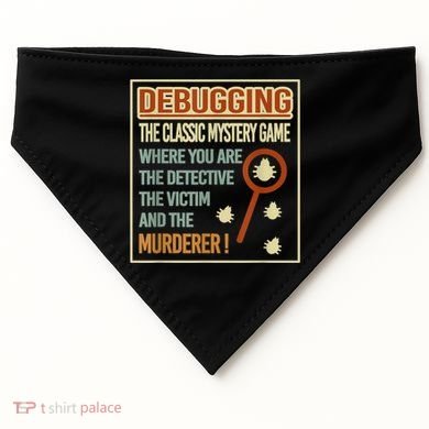 Retro Debugging Computer Science Programmers Coding USA-Made Doggie Bandana