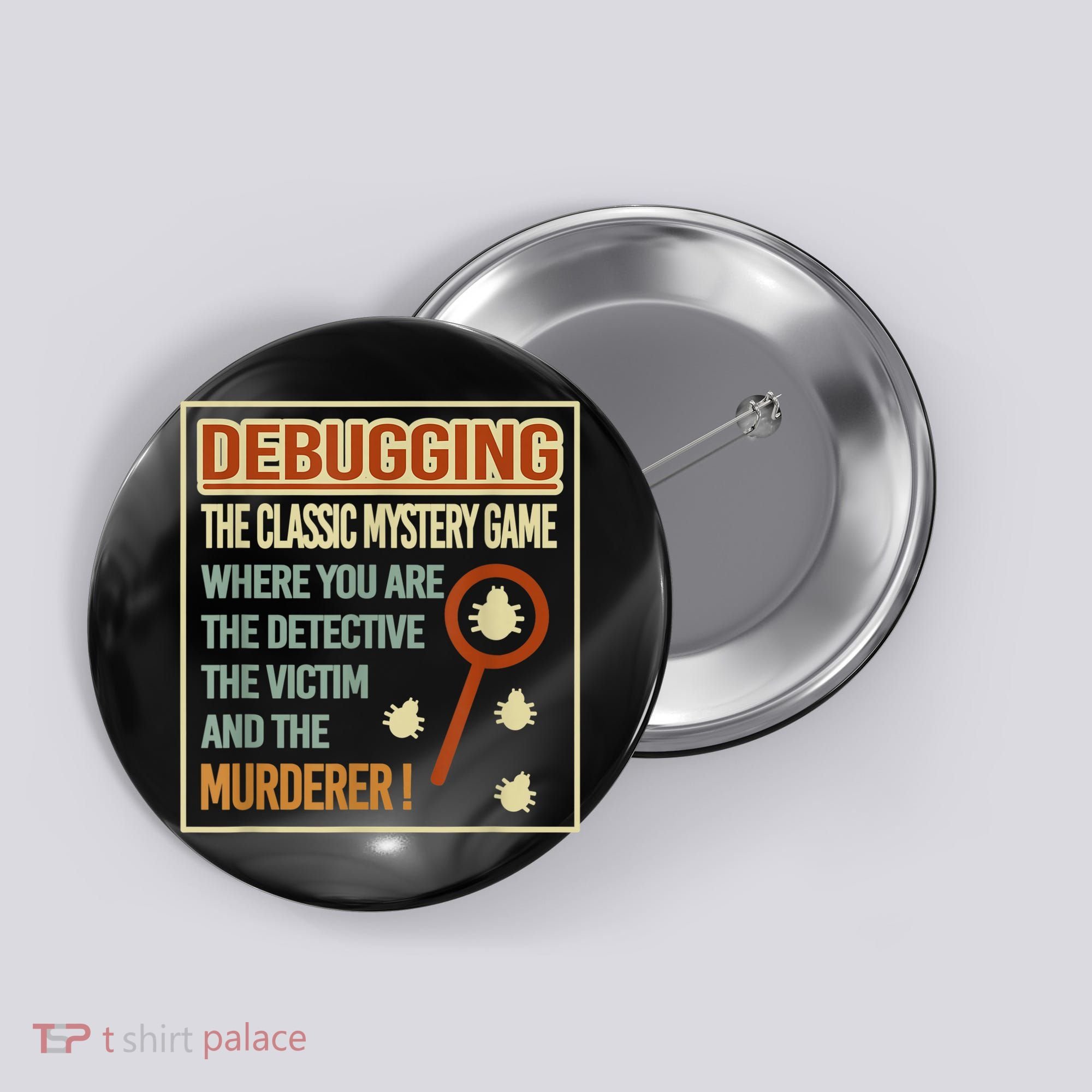 Retro Debugging Computer Science Programmers Coding Button