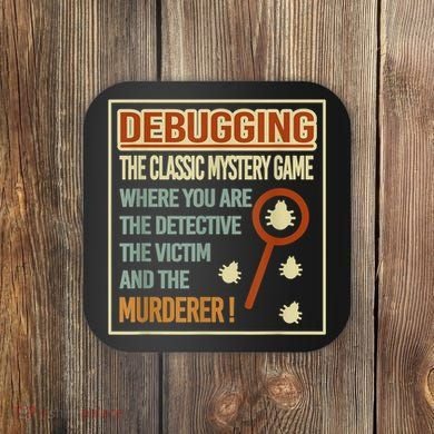 Retro Debugging Computer Science Programmers Coding Coaster