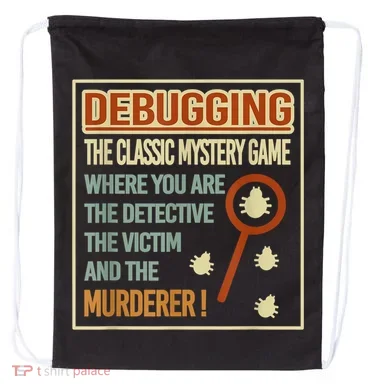 Retro Debugging Computer Science Programmers Coding Drawstring Bag