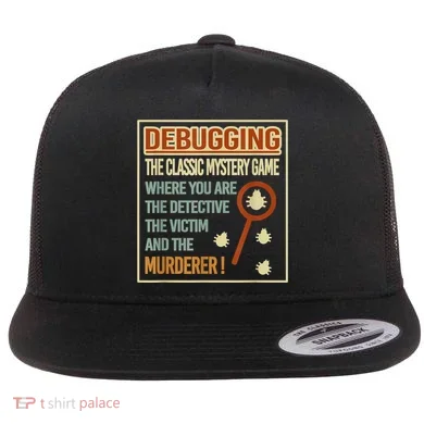 Retro Debugging Computer Science Programmers Coding Flat Bill Trucker Hat