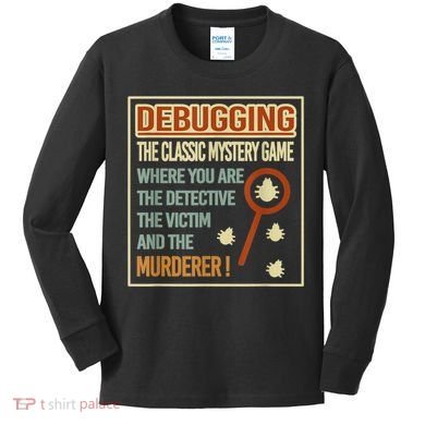 Retro Debugging Computer Science Programmers Coding Kids Long Sleeve Shirt