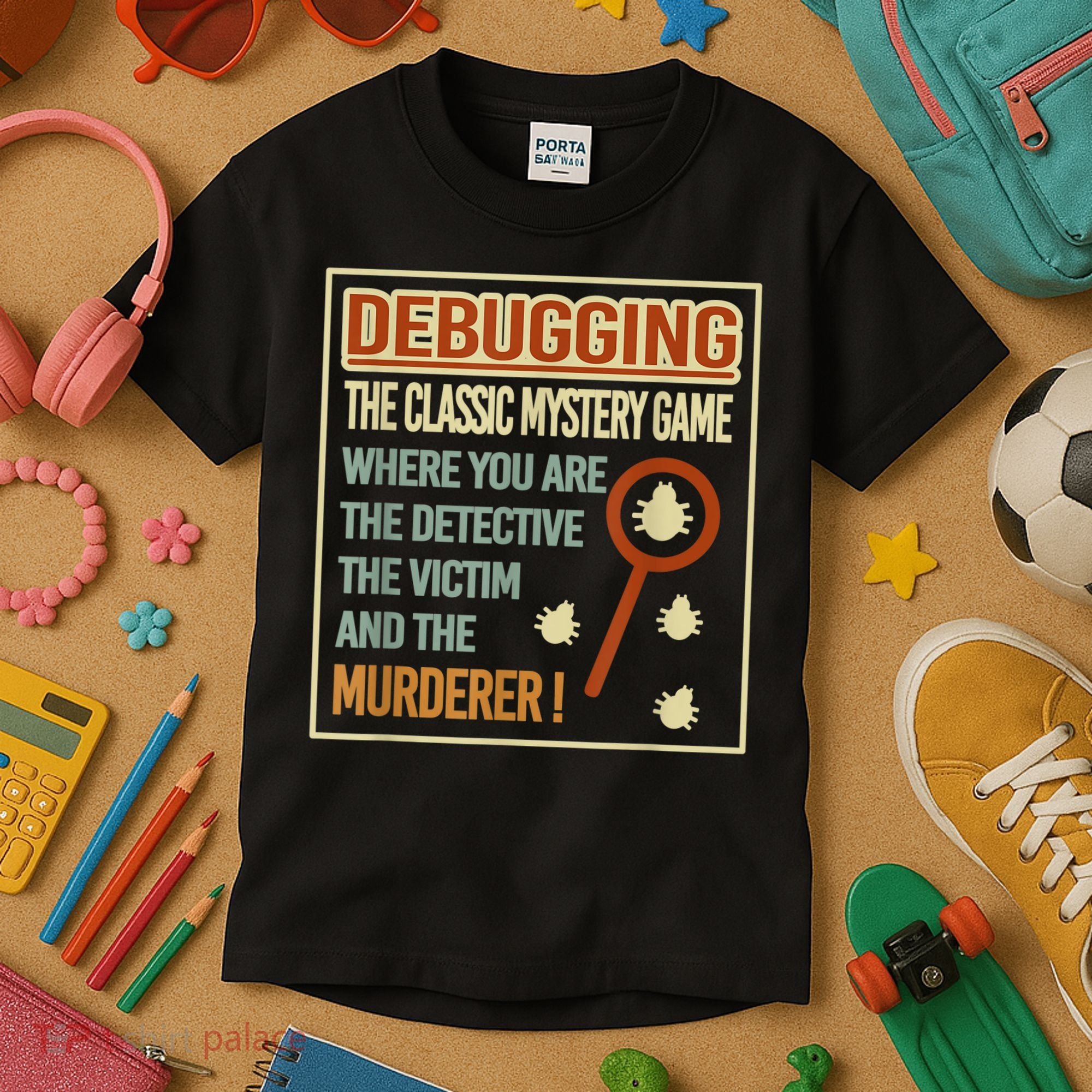 Retro Debugging Computer Science Programmers Coding Kids T-Shirt