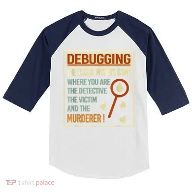 Retro Debugging Computer Science Programmers Coding Kids Colorblock Raglan Jersey