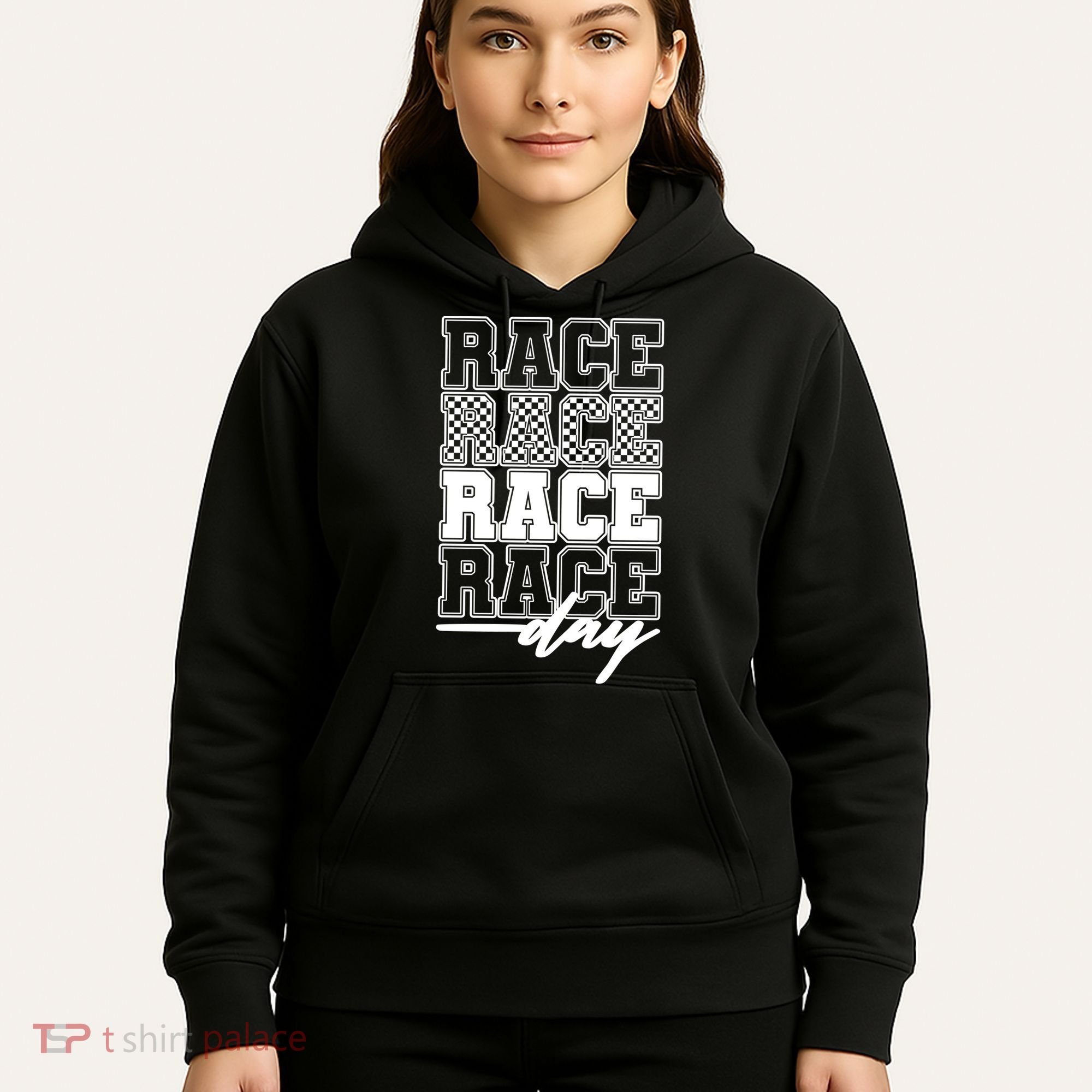Race Day Checkered Racing Family Matching Fan Hoodie