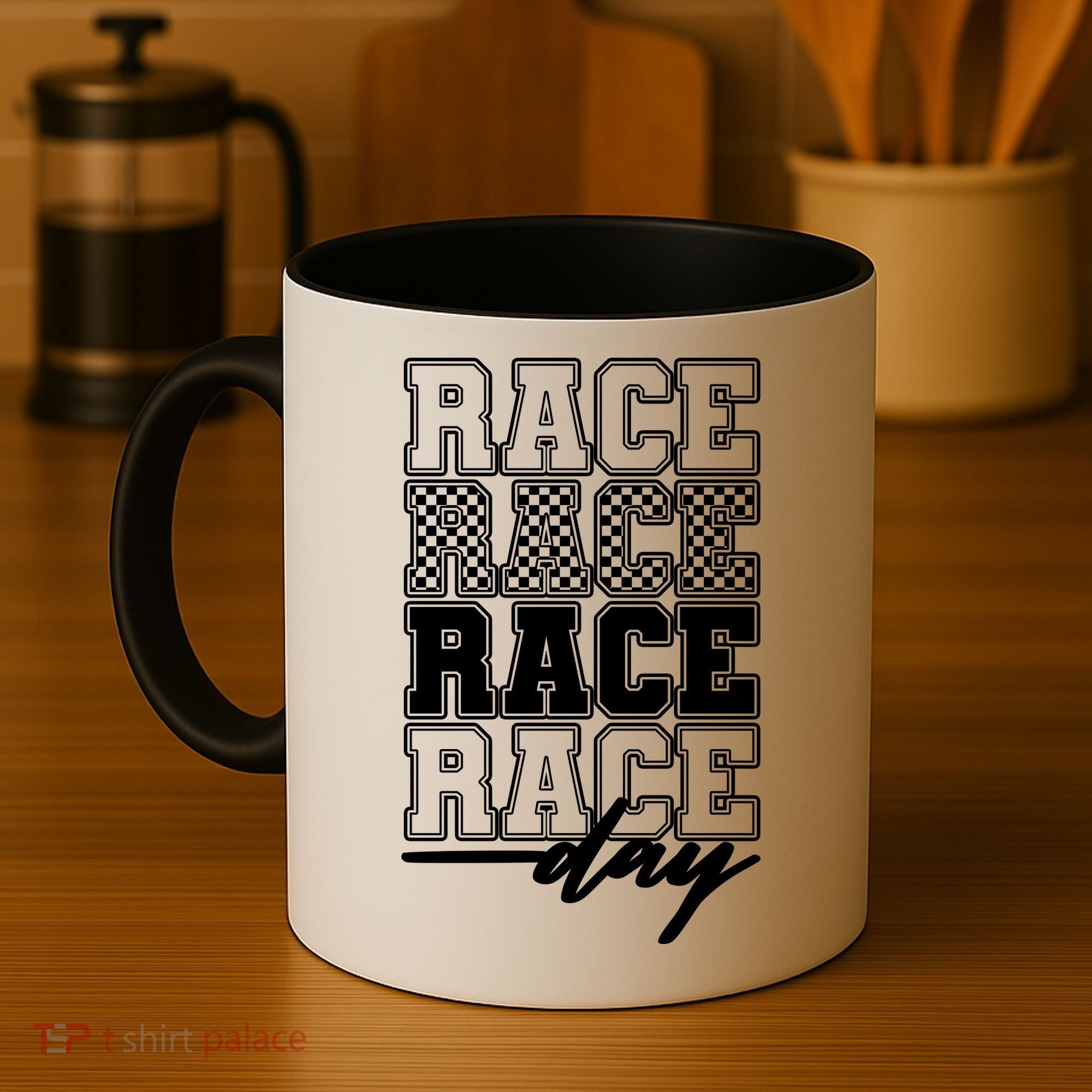 Race Day Checkered Racing Family Matching Fan Coffee Mug