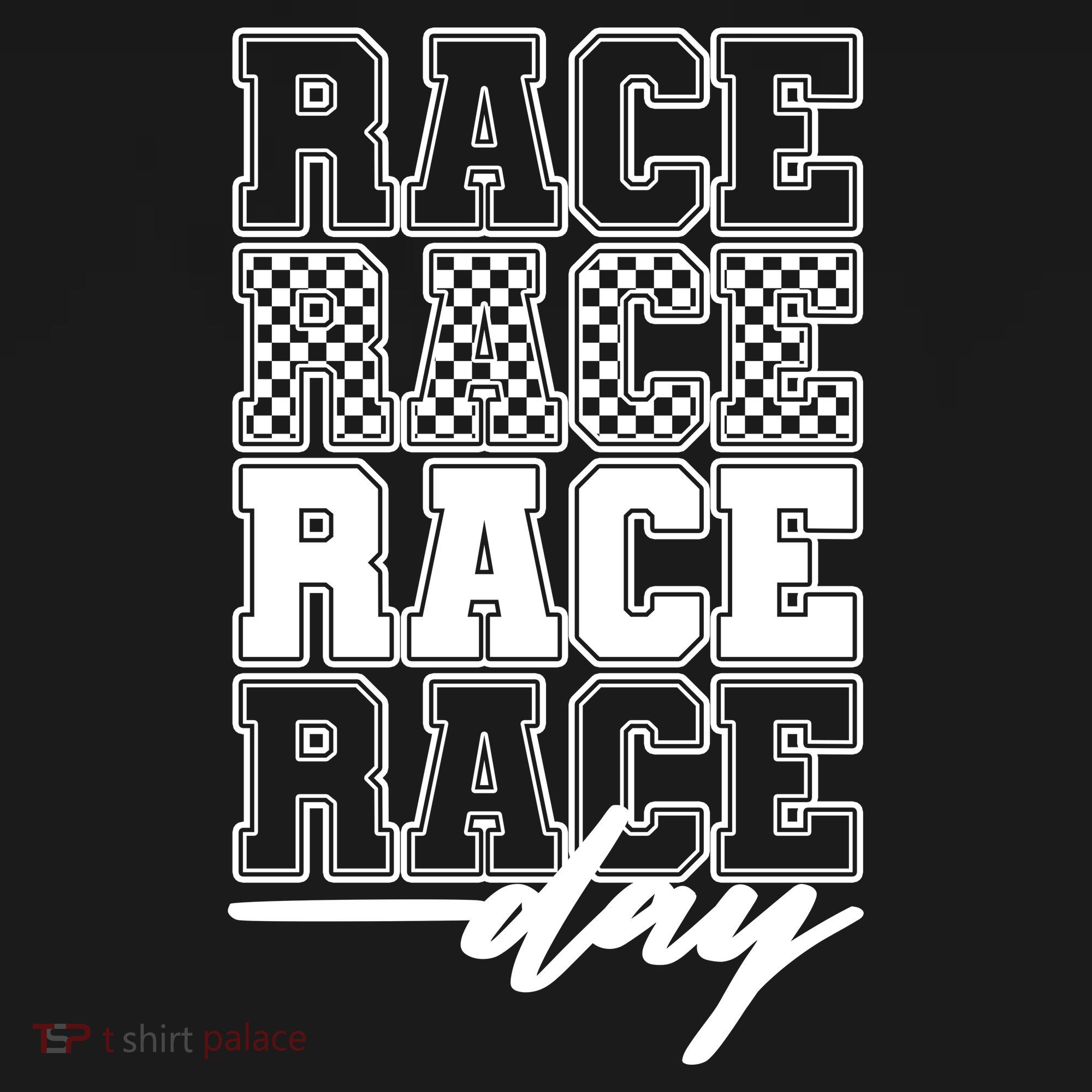 Race Day Checkered Racing Family Matching Fan Mousepad