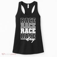 Race Day Checkered Racing Family Matching Fan Women's Tank Top thumb 0