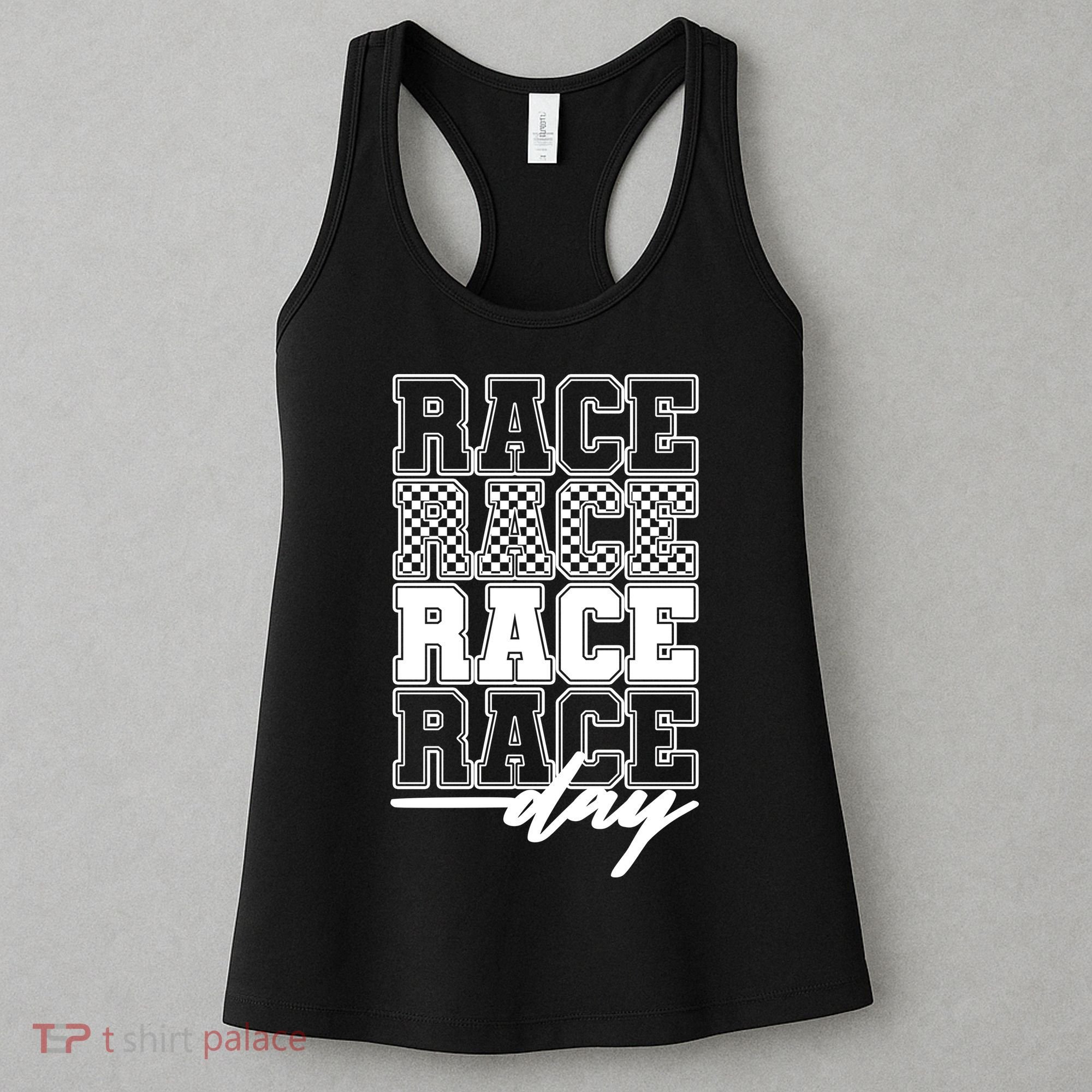 Race Day Checkered Racing Family Matching Fan Women's Tank Top