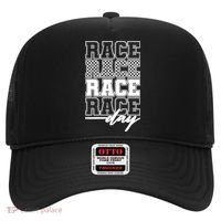 Race Day Checkered Racing Family Matching Fan Hat thumb 0
