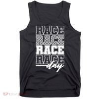 Race Day Checkered Racing Family Matching Fan Tank Top thumb 0