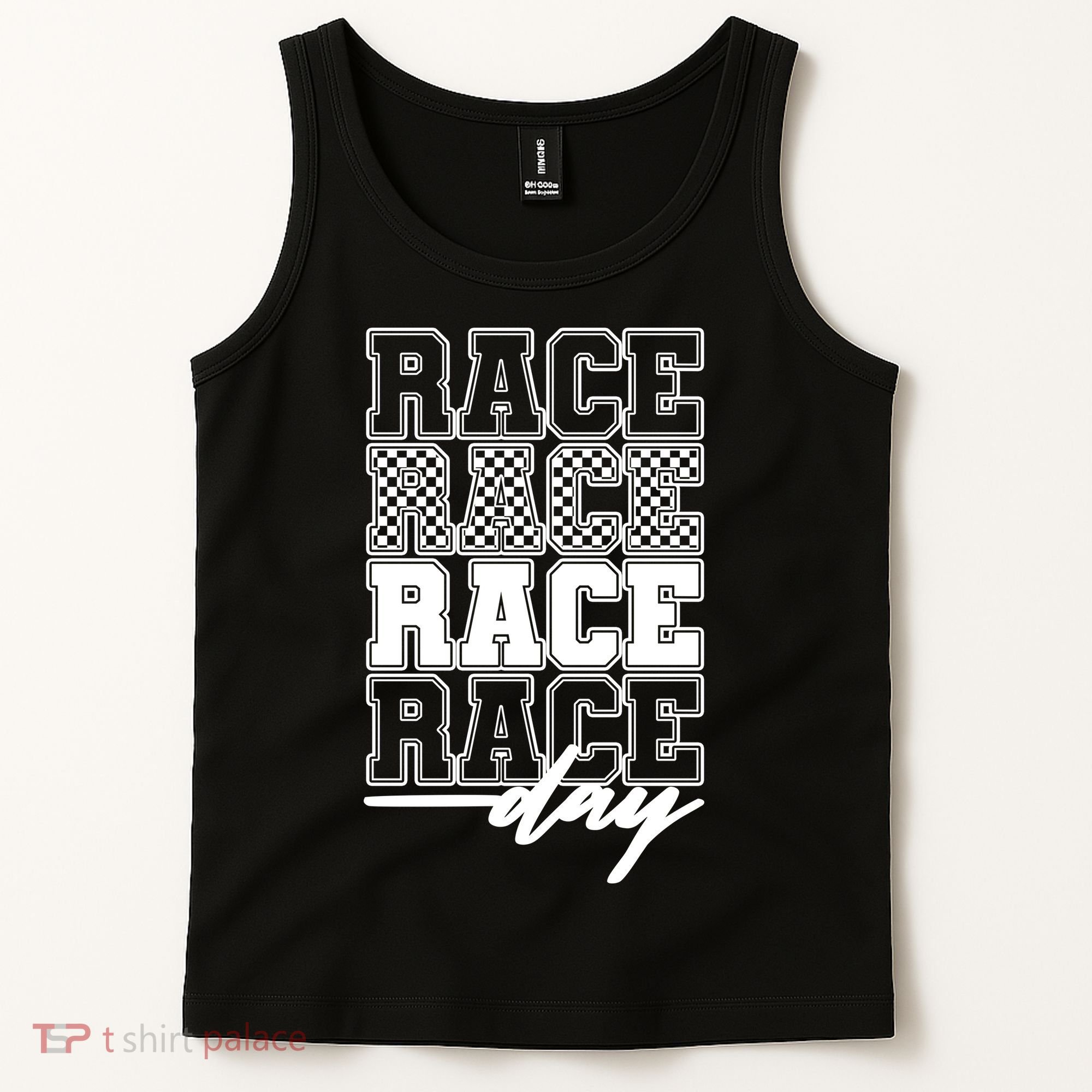 Race Day Checkered Racing Family Matching Fan Tank Top