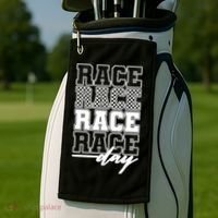 Race Day Checkered Racing Family Matching Fan Golf Towel thumb 2