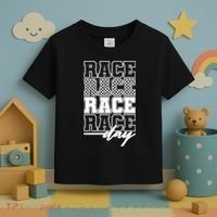 Race Day Checkered Racing Family Matching Fan Toddler T-Shirt thumb 3