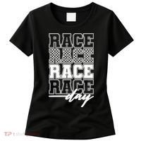Race Day Checkered Racing Family Matching Fan Women's T-Shirt thumb 0
