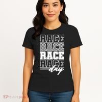 Race Day Checkered Racing Family Matching Fan Women's T-Shirt thumb 4