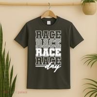 Race Day Checkered Racing Family Matching Fan T-Shirt thumb 2
