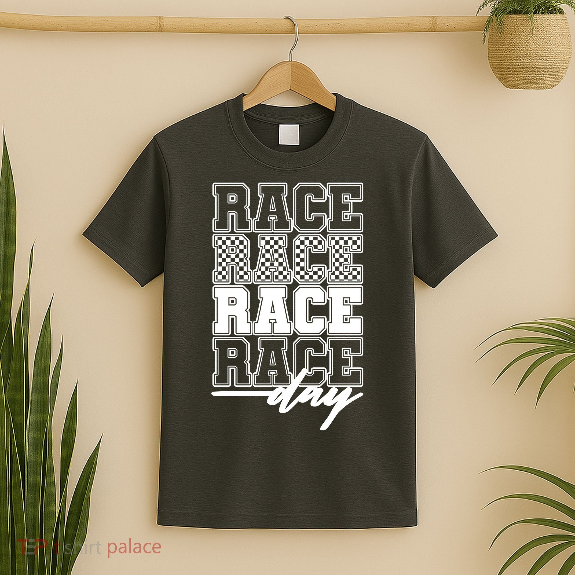 Race Day Checkered Racing Family Matching Fan T-Shirt