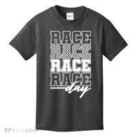 Race Day Checkered Racing Family Matching Fan Kids T-Shirt thumb 0