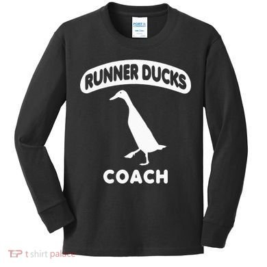 Runner Ducks Coach Indian Duck Kids Long Sleeve Shirt
