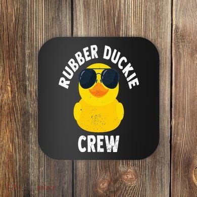 Rubber Duckie Crew Funny Rubber Duck Coaster