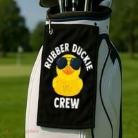 Rubber Duckie Crew Funny Rubber Duck Golf Towel thumb 2