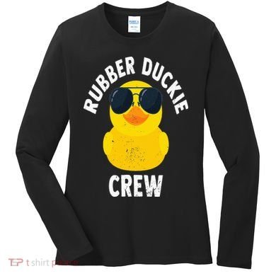 Rubber Duckie Crew Funny Rubber Duck Women's Long Sleeve Shirt