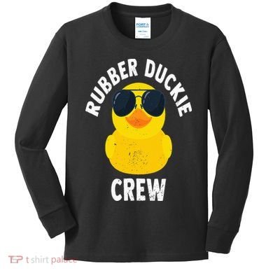 Rubber Duckie Crew Funny Rubber Duck Kids Long Sleeve Shirt