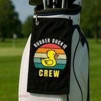 Rubber Duckie Crew Funny Rubber Duck Golf Towel thumb 2