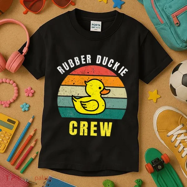 Rubber Duckie Crew Funny Rubber Duck Kids T-Shirt