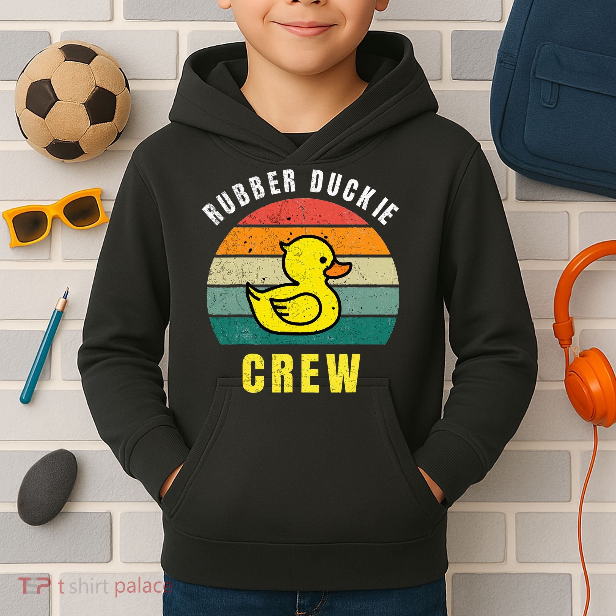 Rubber Duckie Crew Funny Rubber Duck Kids Hoodie