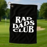 Rad Dads Club (Front+Back) Funny FatherS Day Rad Dad Gift Golf Towel thumb 1