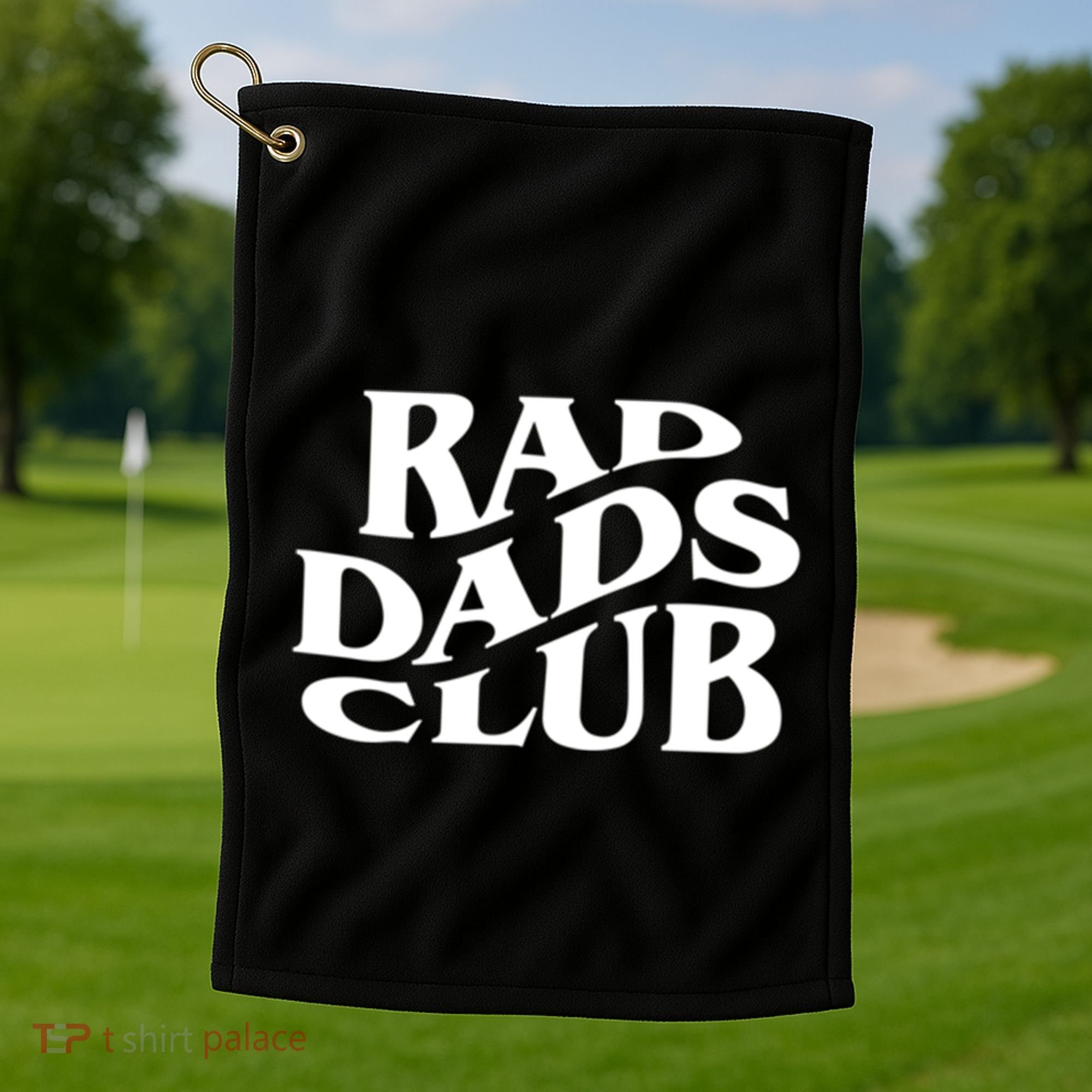Rad Dads Club (Front+Back) Funny FatherS Day Rad Dad Gift Golf Towel