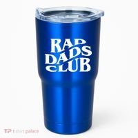 Rad Dads Club (Front+Back) Funny FatherS Day Rad Dad Gift Tumbler thumb 0