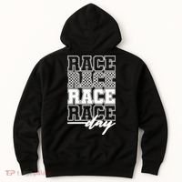 Race Day Checkered Flag Racing Fan Front And Back Hoodie thumb 6