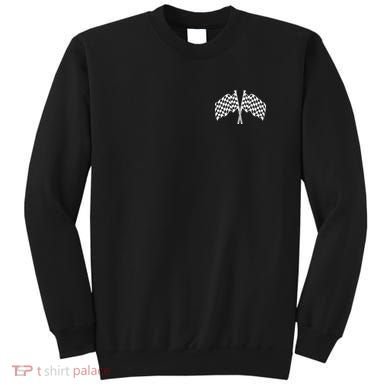 Race Day Checkered Flag Racing Fan Front And Back Sweatshirt