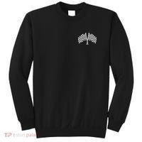 Race Day Checkered Flag Racing Fan Front And Back Sweatshirt thumb 0