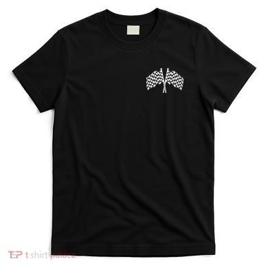 Race Day Checkered Flag Racing Fan Front And Back T-Shirt
